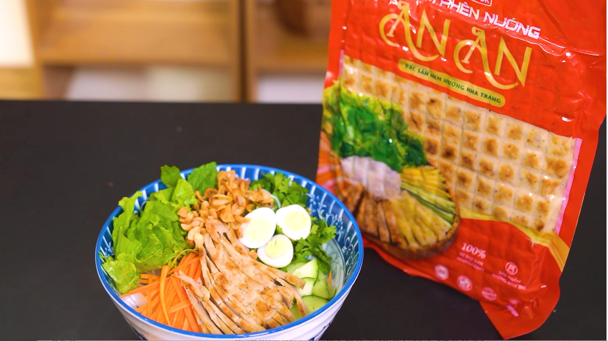 Bún trộn nem nướng An An