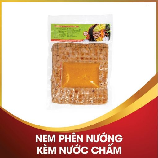 Nem phên nướng kèm nước chấm