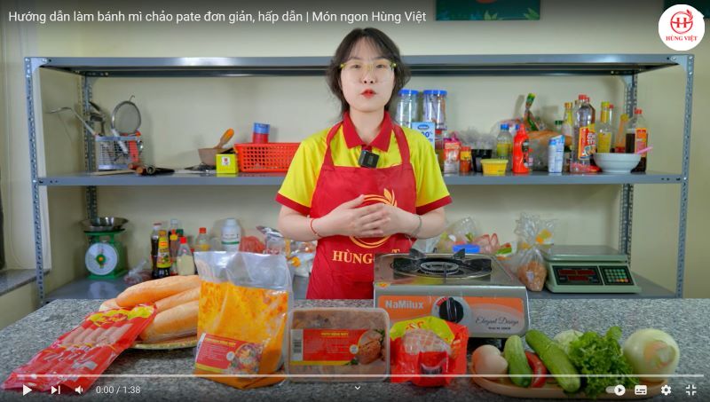 Học làm bánh mì chảo qua kênh youtube Hùng Việt Nem nướng