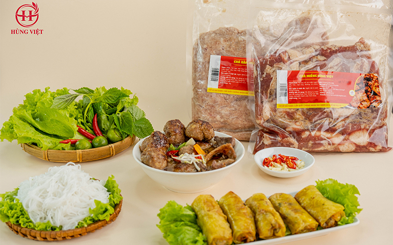 Cách làm bún chả với các nguyên liệu Hùng Việt