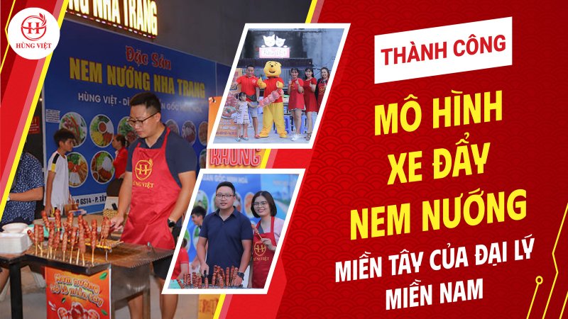 mô hình xe đẩy nem nướng miền Tây