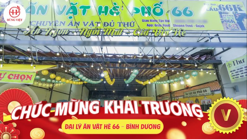 Đại lý ăn vặt hè phố 66 tại Bình Dương