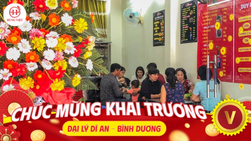 Khai trương đại lý nem nướng Nha Trang Hùng Việt tại Dĩ An