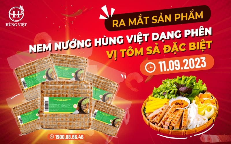 Nem nướng Nha Trang Hùng Việt vị tôm sả