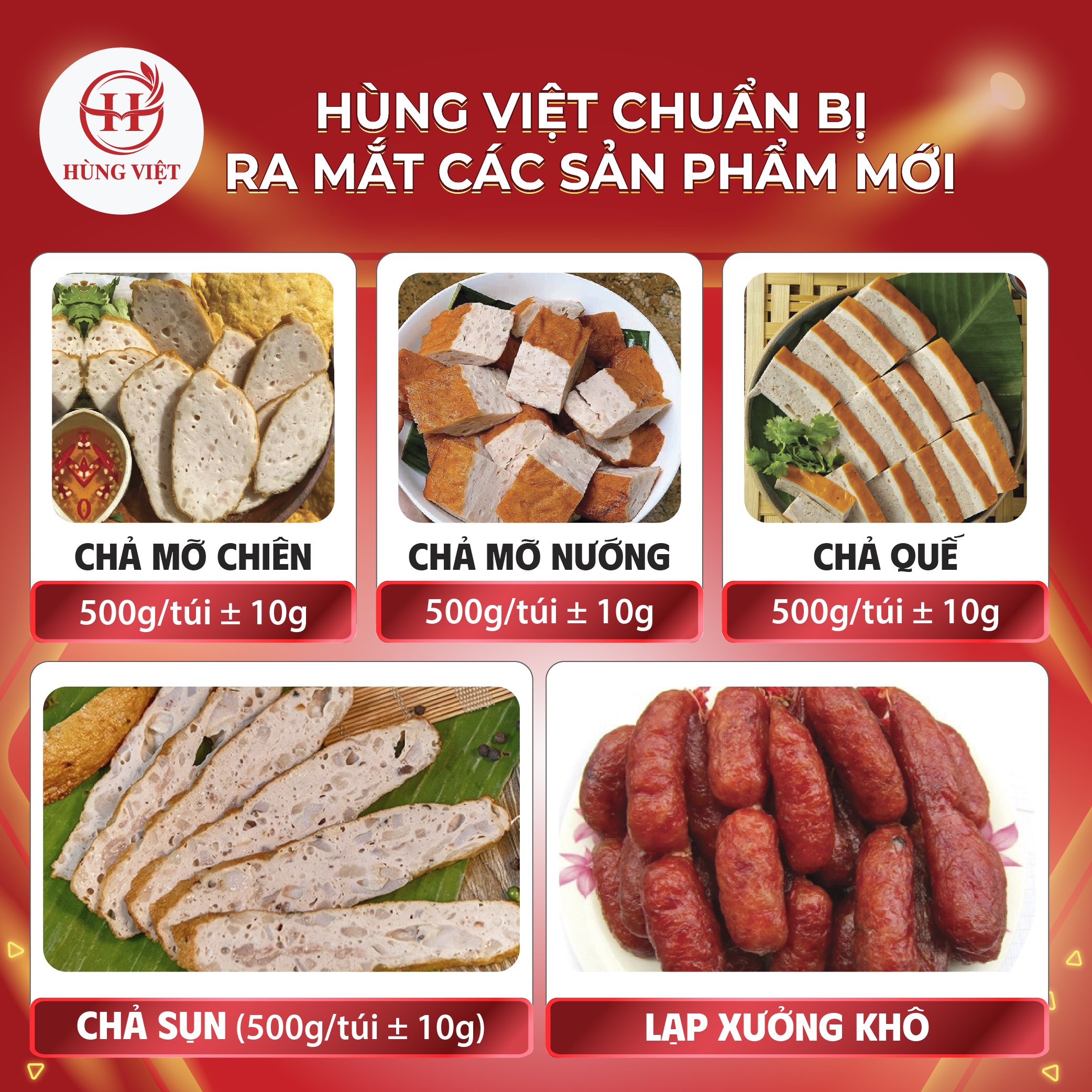 Hé lộ những dòng sản phẩm mới sắp ra mắt của Hùng Việt Food