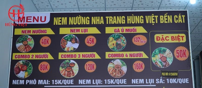 Menu đầy hấp dẫn tại chi nhánh 3A, Mỹ Phước - Bến Cát