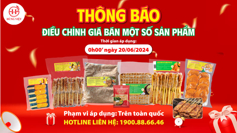 Thông báo điều chỉnh giá