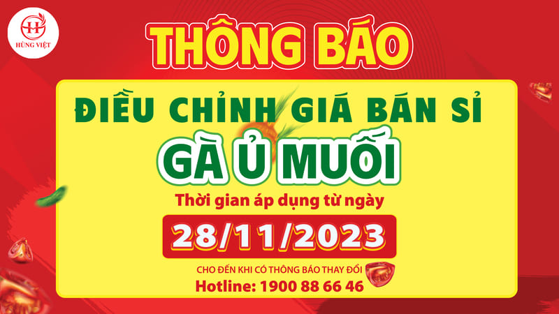 Điều chỉnh giá bán sỉ gà ủ muối hoa tiêu