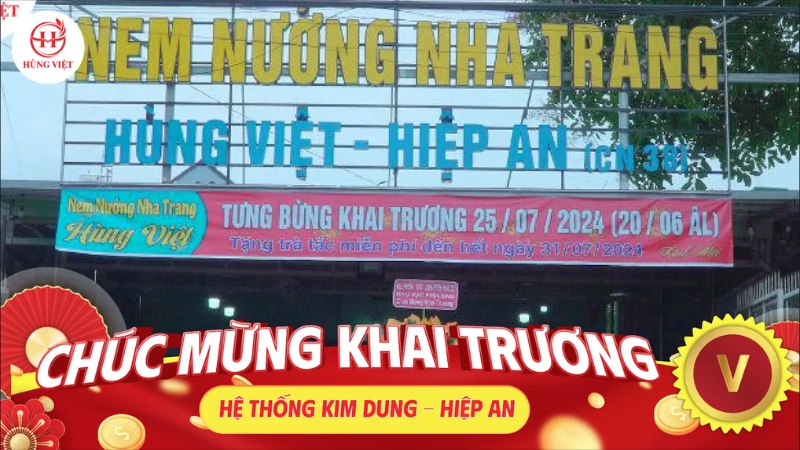 Nem nướng Nha Trang Hùng Việt hệ thống Kim Dung tại Hiệp An