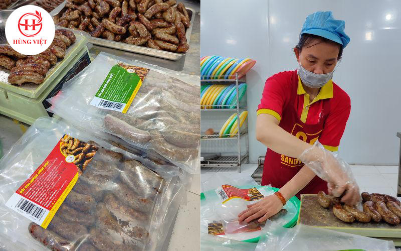 Đóng gói dồi sụn và hút chân không