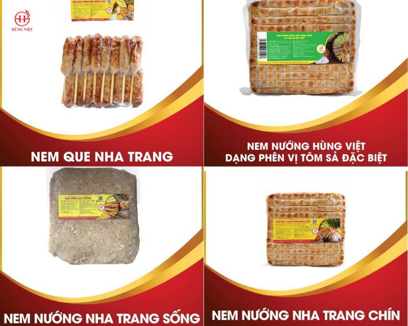 Các loại nem nướng Nha Trang nhà Hùng Việt 