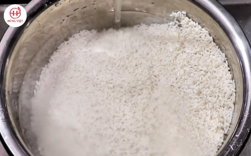 Vo và ngâm gạo nếp