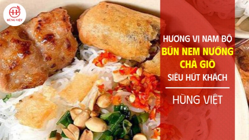 Bún nem nướng chả giò