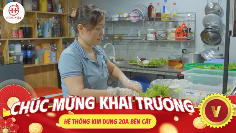 Khai trương đại lý Nem nướng Nha Trang Hùng Việt hệ thống Kim Dung chi nhánh 20A tại Bến Cát - Bình Dương