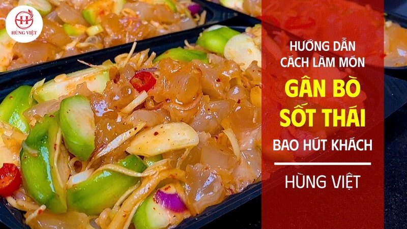 Cách làm món gân bò sốt Thái