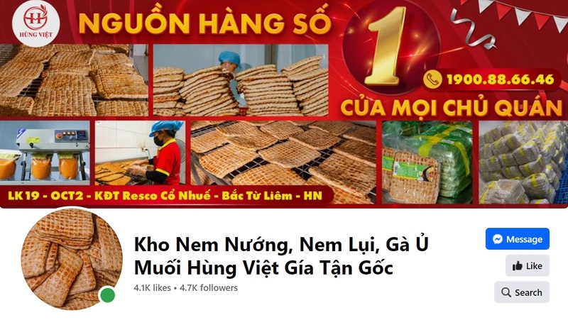 Liên hệ với fanpage Facebook 