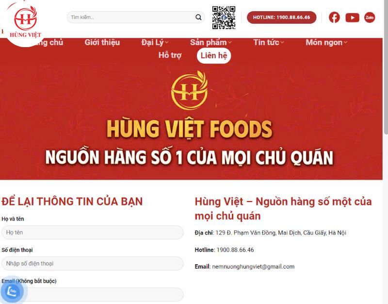 Liên hệ nhập sỉ qua website Hùng Việt 