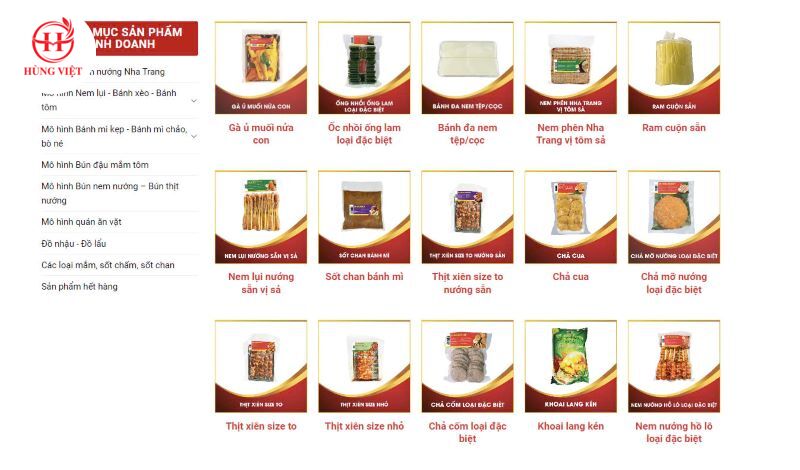 Hùng Việt cung cấp đa dạng sản phẩm cho quán ăn