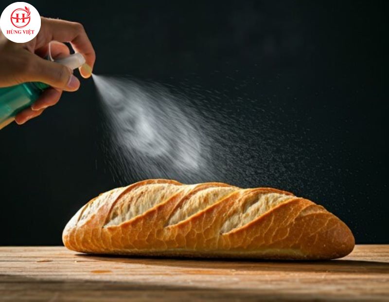 Làm ẩm bánh mì trước khi nướng