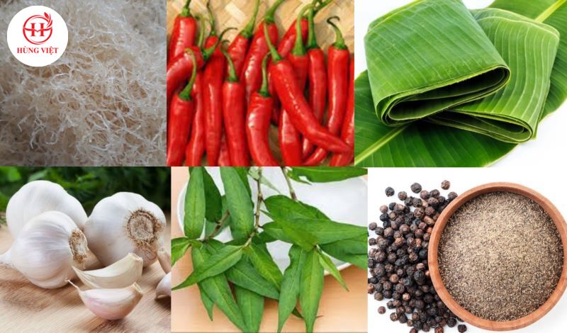 Một số nguyên liệu làm nem chua