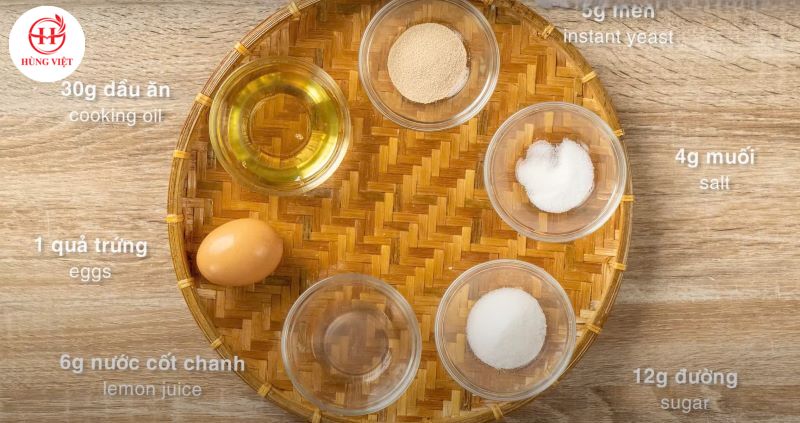 Nguyên liệu làm bánh mì