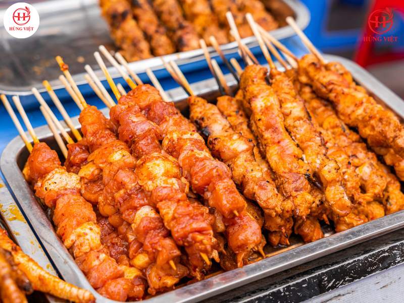Thịt xiên nướng thơm ngon