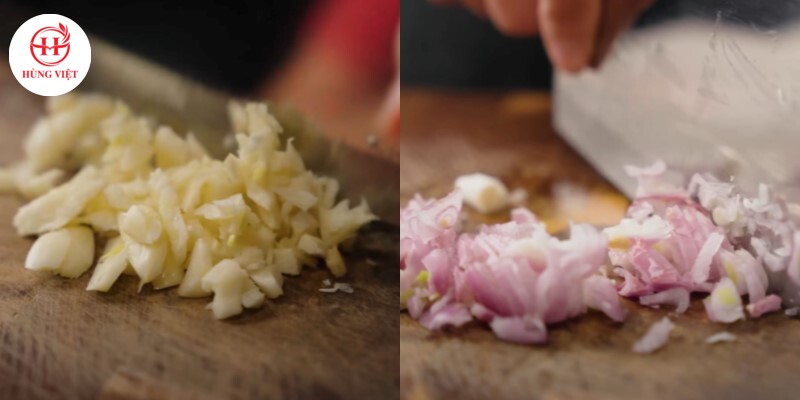 Băm tỏi, hành tím