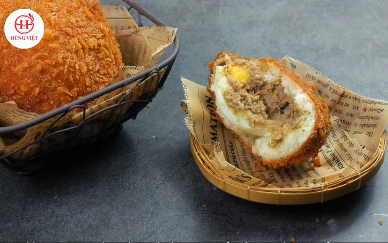 Bánh bao pate chiên 