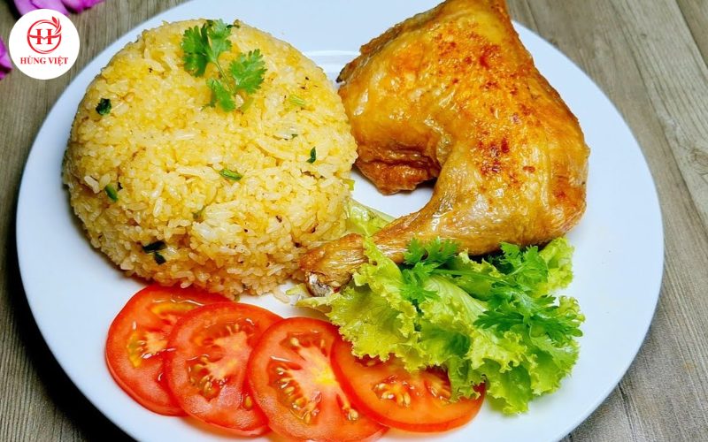 Cơm gà xối mỡ