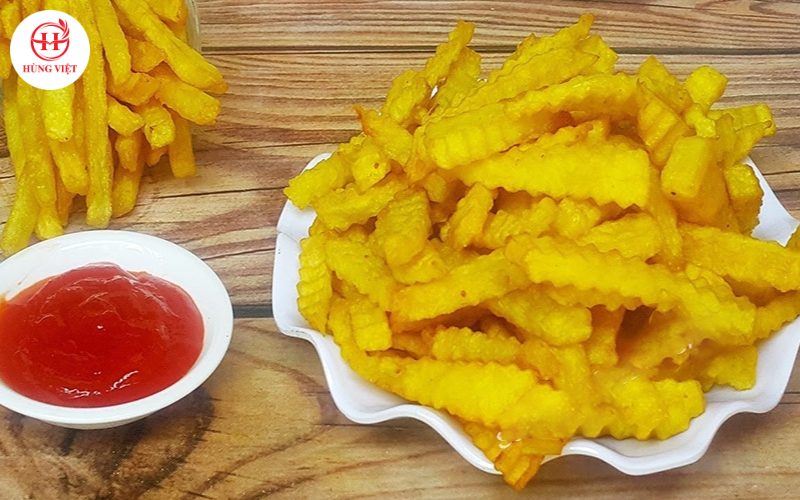 Khoai tây chiên vàng đều