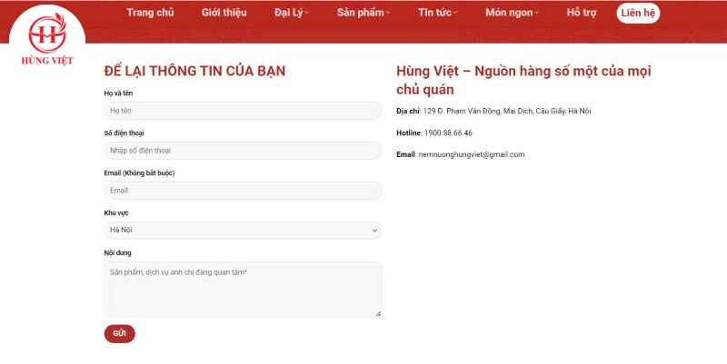 Liên hệ qua website Hùng Việt