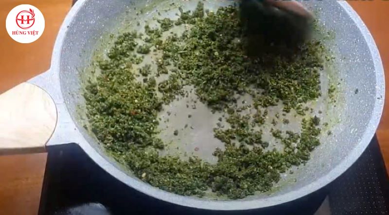Rang muối với lửa nhỏ