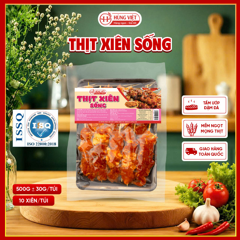 Thịt xiên sống