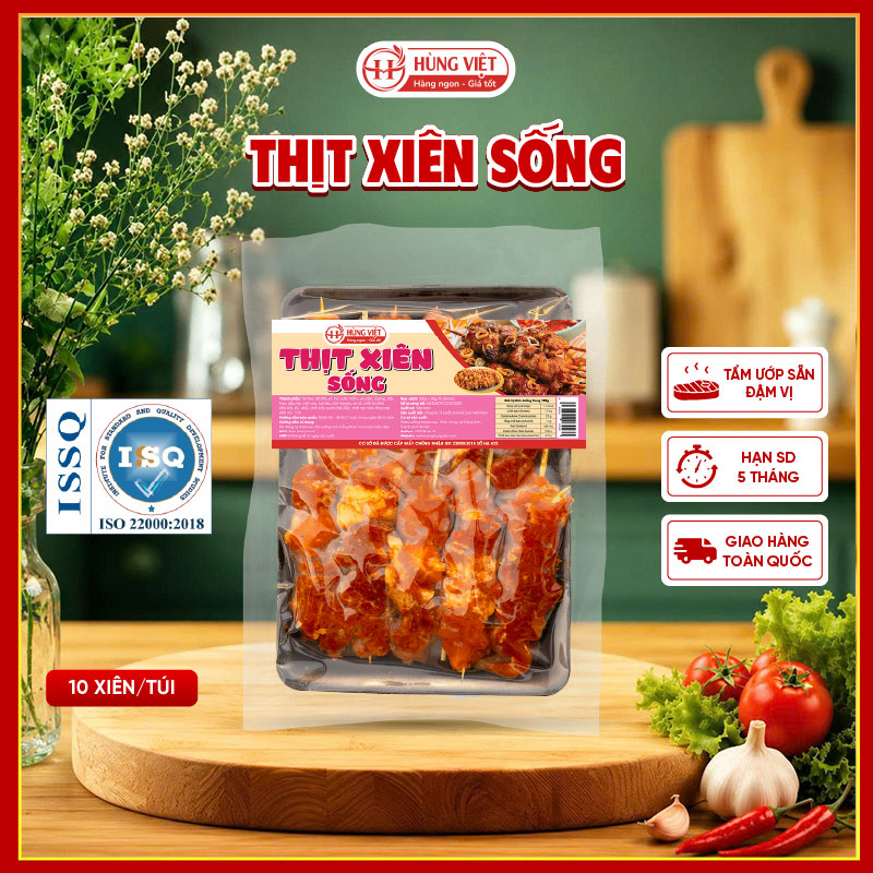 Thịt xiên sống