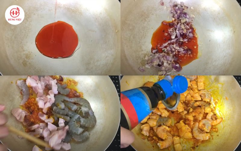 Thái thịt thành từng miếng vừa ăn