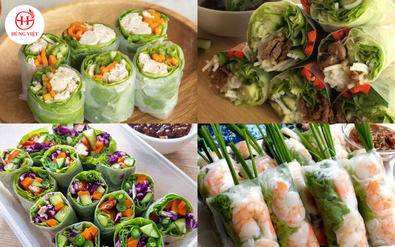 Sáng tạo thực đơn món gỏi cuốn đa dạng.