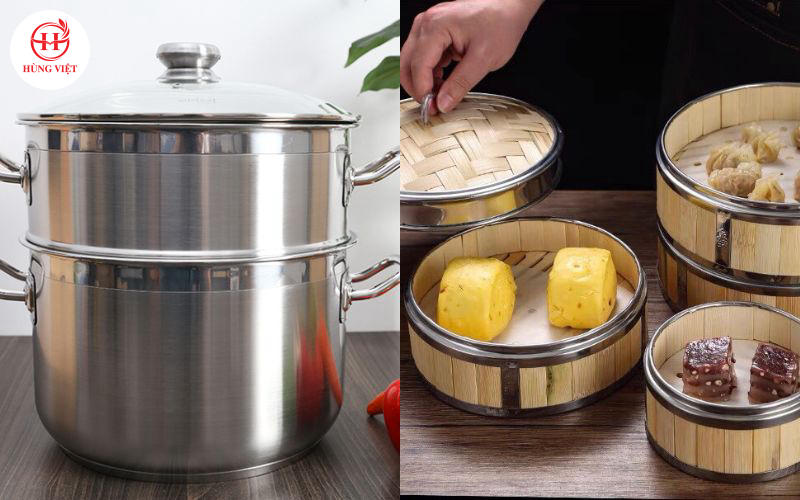 Các chủ quán khi lựa chọn dụng cụ hấp cần chú ý đến chất liệu.