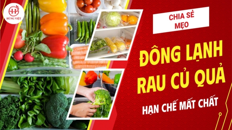 Mẹo đông lạnh rau củ quả