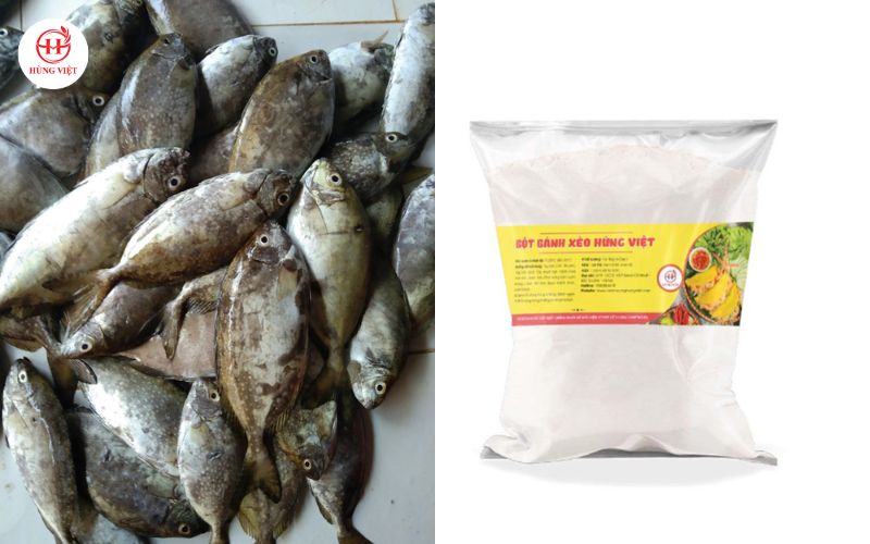 Nguyên liệu làm bánh xèo cá Kình