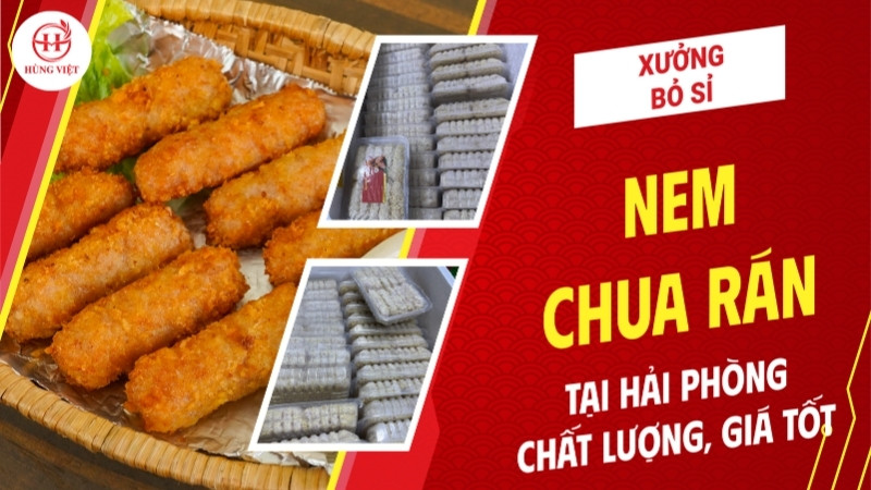 Sỉ nem chua rán tại Hải Phòng