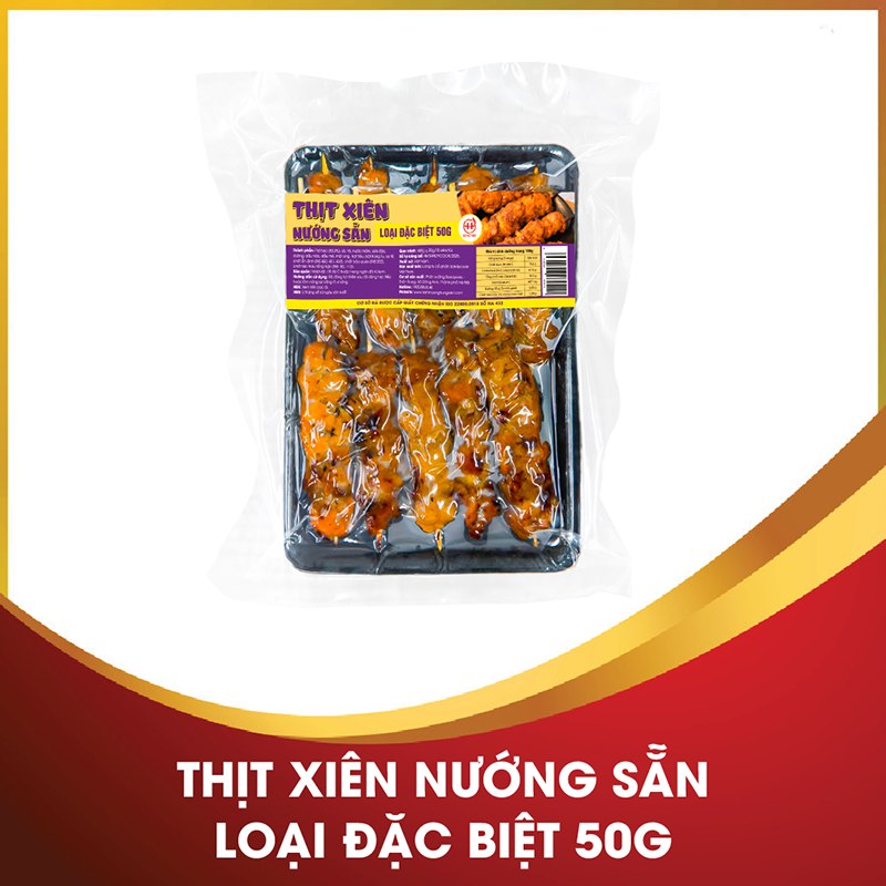 thịt xiên nướng sẵn loại đặc biệt 50g