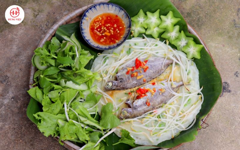 Trang trí bánh xèo cá Kình