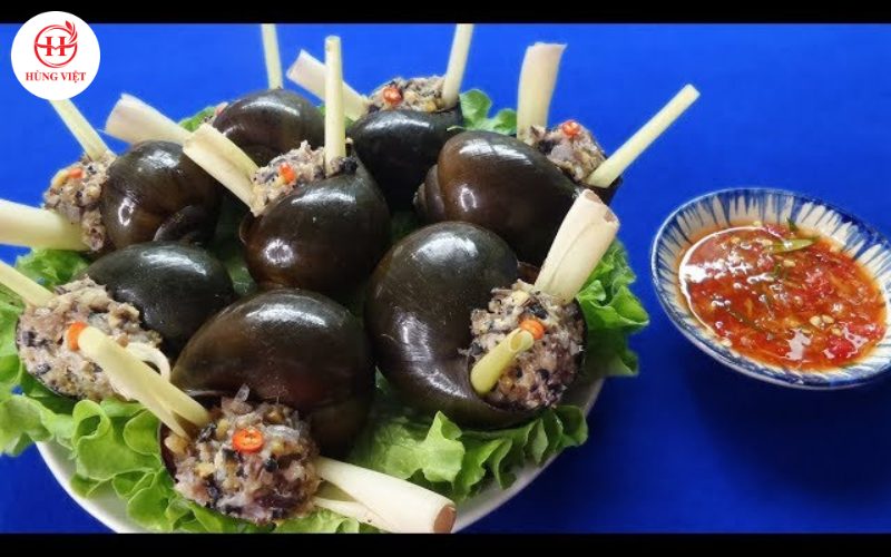 Hấp ốc hnồi thịt tươi