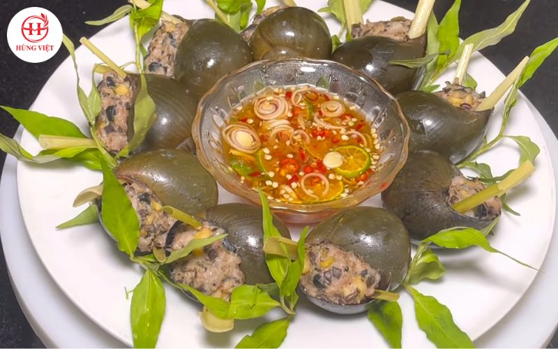 Nguyên liệu làm ốc nhồi thịt