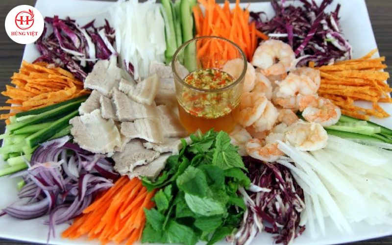 Nguyên liệu làm phở cuốn