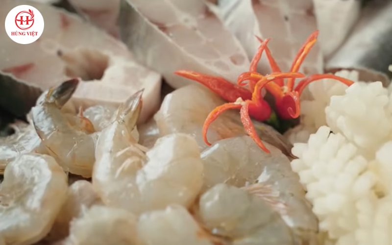 Rửa sạch hải sản