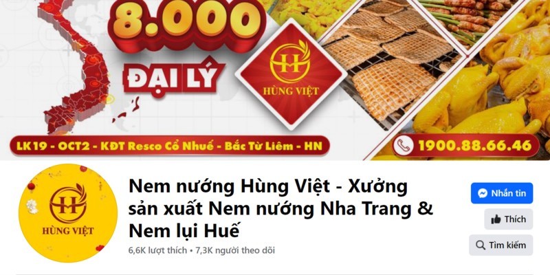 Truy cập Fanpage của Hùng Việt Food để liên hệ nhập sỉ