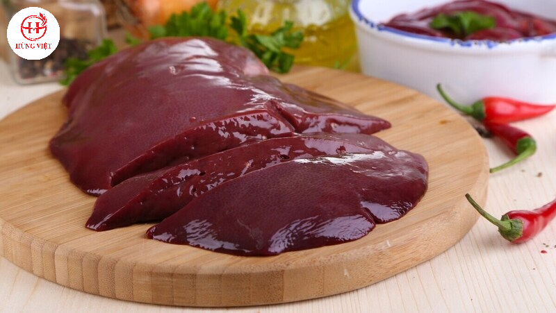 Gan heo thường có màu đỏ sậm