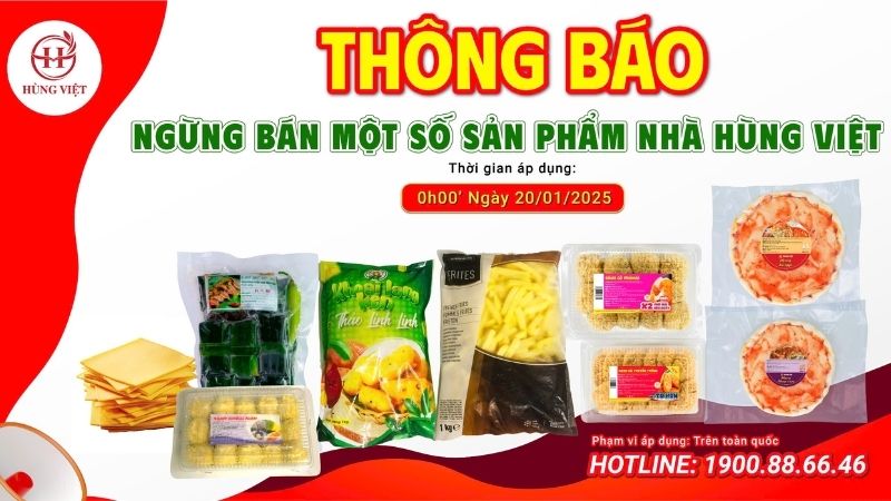 Ngừng kinh doanh một số mã sản phẩm