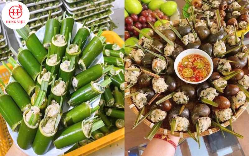 Ốc nhồi thịt và Ốc nhồi ống lam của Hùng Việt